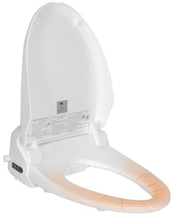 YU YUSING Smart Toilettensitz WC Bidet mit Düse Absenkautomatik(V Type) | Intelligenter Toilette Dusche Bidet Beheizter Sitz, Einstellbarem Wasserdruck, Warme Lufttrocknung,Fernbedienung