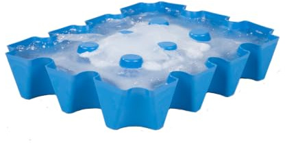 Monsterzeug Bierkühler, Eisblockform für Bierkisten, Für Kasten mit 20 x 0,5 l Flaschen, blau