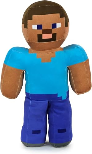 Plüschtier Steve – Höhe 30 cm – Mehrfarbig – Videospielfigur kompatibel mit Minecraft