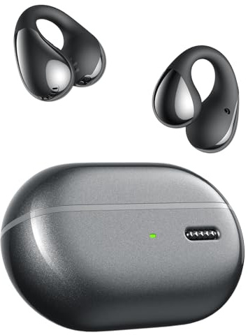 SoundPEATS PearlClip Pro Open‑Ear Clip On Bluetooth Kopfhörer, Schwarz | 12 mm Treiber, LDAC & Hi‑Res, Dynamischer EQ, Spatial Audio, IPX5, 24 Std. Akku, Schnellladung, Bluetooth 6.0