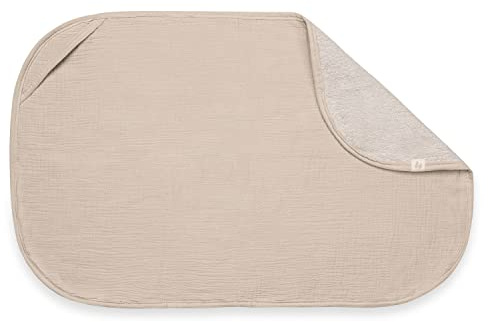 hauck 2-in-1 Wickelauflagen-Liner & Babytuch, Beige | Atmungsaktive Baumwollgaze + Frotteetuch, 44 x 69 x 0,4 cm, kompatibel hauck Change N Clean, waschbar 60°C
