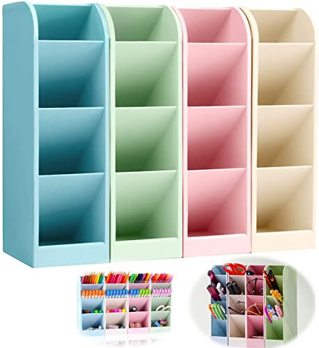 Lostwry 4 Stück Stiftehalter Organizer, Schreibtisch Stifteköcher, Stifthalter Bleistift Aufbewahrungsbox Pinselbehälter Organizer Stifte Halter für Büro Heimbedarf
