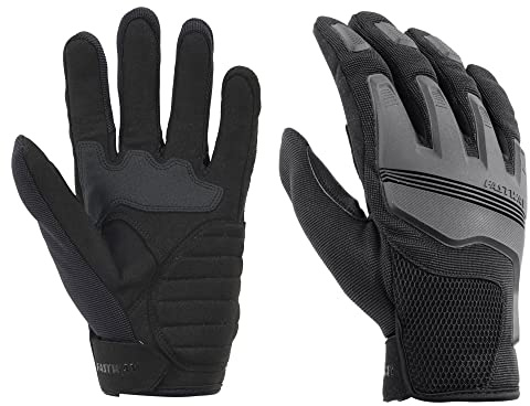 FAST WAY Offroad II Motorradhandschuhe Sommer, Motorradhandschuhe CE Zertifiziert, Bequeme Motorrad Handschuhe, Schwarz, M