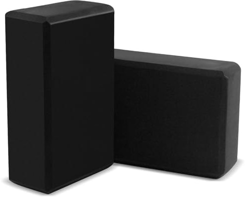 LxsNyvantic Yogablock,Yoga Block 2er Set,23x 15x 7,5 Cm Je Yogablock,Hochdichter Eva-Schaum,Hartschaum,perfekt Für Yoga, Pilates Meditiation, Für Anfänger Und Fortgeschrittene(Schwarz)