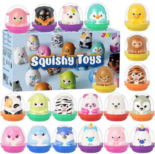 JOYIN 20 Stück Squishies Spielzeug, Anti Stress Fidget Spielzeug Squishy Stress Spielzeug Kawaii Druckspielzeug Squeeze Toy für Jungen und Mädchen Geburtstagsgeschenke Party Favors für Kinder