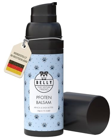 Belly® Pfotenbalsam Hund -50ml- Pfotenpflege für Hunde im Winter - Pfotenbalsam für Hunde bei Schnee, EIS & Streusalz - Hundepfoten Balsam - Pfotenpflege Hund