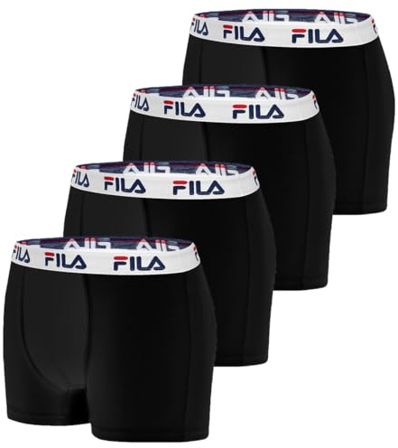 FILA Herren Boxer Fi/1bcx4/Fu5016 Boxershorts (4er Pack)