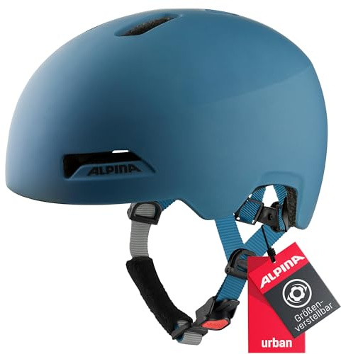 Alpina HAARLEM - Robuster, Individuell Anpassbarer & Leichter Urban Fahrradhelm Für Erwachsene, Navy matt, 57-62 cm