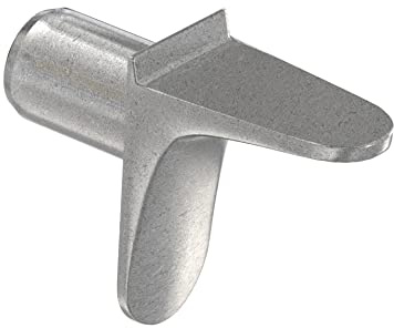 Bodenträger mit Auflage Ø5 mm - 20 Stück - Made in Germany - rostfreie Regalbodenträger - Fachbodenträger - Regalbodenhalter mit Auflage - Regalstifte verzinkt