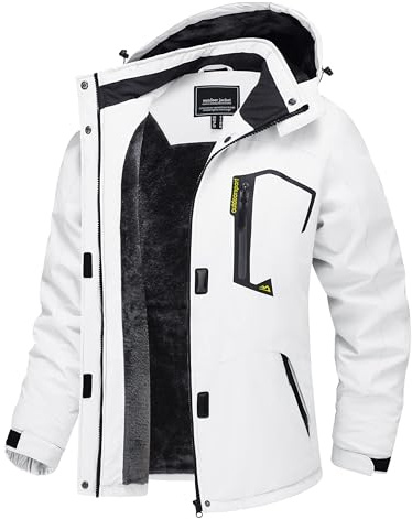 TACVASEN Winterjacke Damen Skijacke Warme Fleece Wasserdicht Jacken | Winddichte Jacke,Fleece-Futter,Funktion,Leichte,Softshelljacke,Atmungsaktiv,Skibekleidung,Snowboard