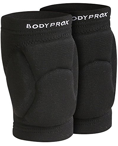 Bodyprox, Volleyball-Knieschoner für Jugendliche, Unisex, 1 Paar, Schwarz, 13-18 Years