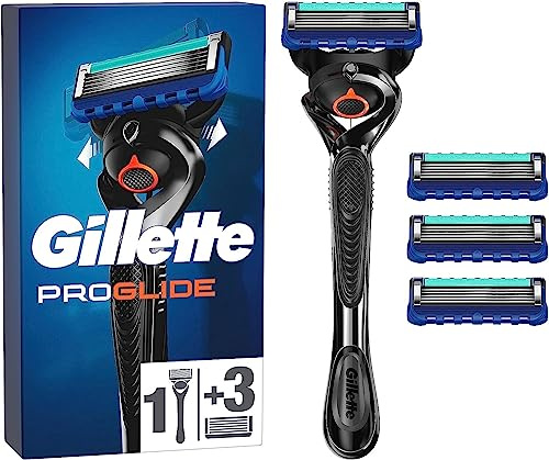 Gillette ProGlide Nassrasierer Herren, Rasierer + 4 Rasierklingen mit 5-fach Klinge, Geschenk für Männer