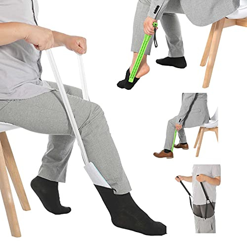 Anziehhilfe für Socken, Hosen, Schuh und Strümpfe, Sockenanziehhilfe für Senioren und Behinderte…