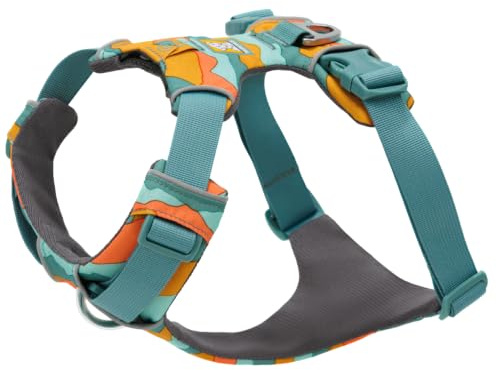 Ruffwear Front Range Hundegeschirr, reflektierendes Y-Geschirr, verstellbares, bequem gepolstertes Alltagsgeschirr für Spaziergänge und Hunderennen, 2 Leinenbefestigungen, Spring Mountains M
