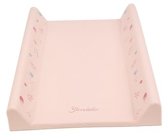 Sterntaler Wickelauflage Hase Hanni - Mädchen Wickelunterlage mit Druckmotiv - pflegeleichtes & abwaschbares Obermaterial - Wickeltischauflage, Größe 50 x 70 cm, quarzrosa