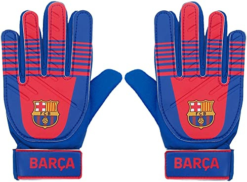 FC Barcelona - Torwarthandschuhe für Kinder/Jugendliche - Offizielles Merchandise - Geschenk für Fußballfans - Blau BARÇA - Jungen: 5-10 Jahre