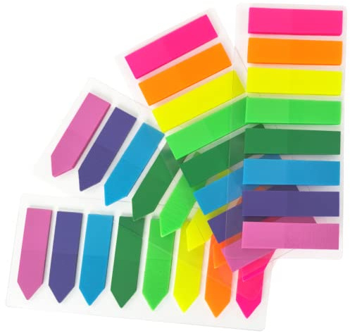 OWLKELA Seitenmarker Selbstklebend 800 Stück, Sticky Notes, Klebezettel,Page Marker, Haftnotizen zum Markieren und Hervorheben von Seiten [2 Designs, 8 Farben] Repositionierbar, Schreibbar