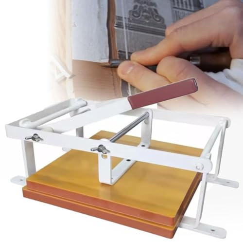 Linoldruckmaschine, 30,5 x 30,5 cm, professionelle Handhebelpresse mit präziser Höhenverstellung für Holz- und Linoldruck
