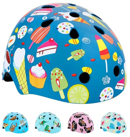 hornit Kinderhelm Fahrradhelm für Mädchen und Jungs Herren und Damen - Komplett einstellbar - LED Rücklicht - Für Fahrrad, BMX, Go-Kart, Scooter oder Skateboard