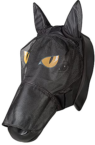 PFIFF 101013 Fliegenmaske Gesichtsmaske mit Motiv für Pferde, Fliegenschutz