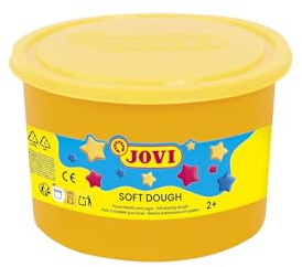 Jovi Blandiver Knete, extra weiche Knetmasse für Kinder ab 2 Jahren, gelb, 1 Dose, 460g
