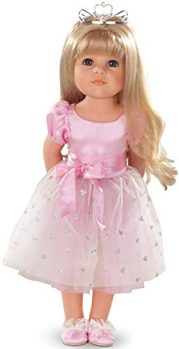 Götz 1359072 Hannah als Prinzessin Puppe – Princess – 50 cm große Stehpuppe mit blonden Langen Haaren und blauen Augen