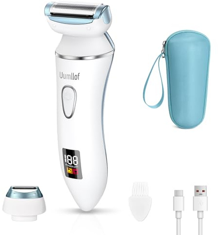 Ruycllo Damenrasierer Elektrisch, 2-in-1 Intimrasierer für Frauen – Präziser Bikini Trimmer, Nass & Trockenrasierer mit IPX7 Wiederaufladbarer Ladyshaver mit Typ-C, Geschenk für Damen Reisen Festival