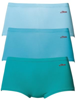 s.Oliver Damen Panty | seitlichem Logodruck, Roter Akzent seitlich, Großzügige Beinausschnitte, Bequemer Sitz, Nahtloses Tragegefühl