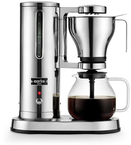aarke Filterkaffeemaschine – Elektrische Kaffeemaschine, Glaskaraffe, Warmhaltefunktion, 10-Tassen-Kapazität, 250 ml -1.25L, Modernes Design, Kaffeezubereiter für Filterkaffee, ECBC-zertifiziert.