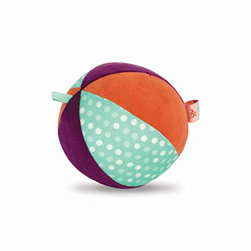 B. toys - Make It Chime - Weicher Stoffball - Plüsch-Baby-Ball mit läutender Glocke - Sinnesspielzeug für Babys, Kleinkinder, Kinder - Farben, Texturen und Geräusche - 0 Monate +