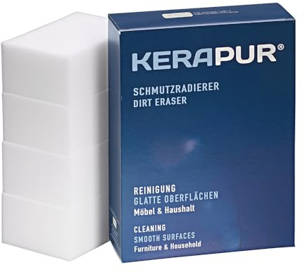 LCK KERAPUR Schmutzradierer, Zauberschwamm | Reinigungsschwamm: Entfernt hartnäckigen Schmutz von glatten Oberflächen
