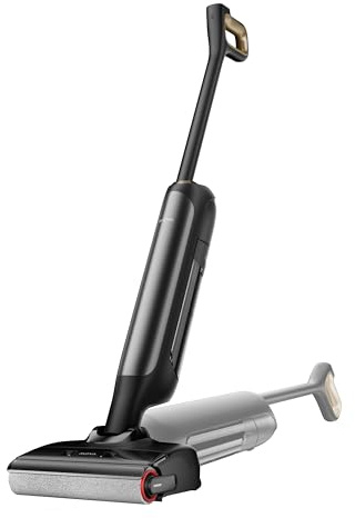Mova M10 Nass Trockensauger, Flaches 180°, 90° Drehbar, 18.000 Pa Saugkraft, 0,9 kg Gewicht, 75 °C Bürstenreinigung, 5 Min. Heißlufttrocknung, Verhedderungsfrei, Bürste mit Doppelichtungsrotation