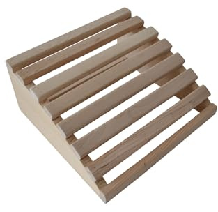 Home Deluxe - Kopfstütze SERI - Holz: Hemlock, Maße: 13 x 30 x 29 cm I Kopfkissen Nackenstütze Saunakissen