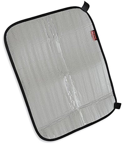 Tatonka Alu-Sitzkissen 35 x 45cm - Faltbare Sitzunterlage mit Aluminium-Oberfläche für warme Sitzgelegenheiten im Stadion, beim Wandern oder Trekking, Silver (2973)