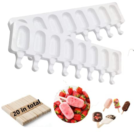 Eisform,Eisformen silikon,Popsicle molds,Stieleisformen BPA Freie eis form | Eisformen eis am stiel silikon,Eis selber machen formen,2Stück 8 Zellen,Eisförmchen Formen,Eis formen für stieleis,Eis form