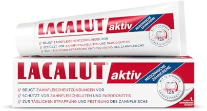 LACALUT AKTIV ZAHNCREME, 100ml Zahnpasta, sofort spürbare Straffung und Festigung des Zahnfleischs, effektive Zahnpflege & Zahnfleischpflege,1 x 100ml