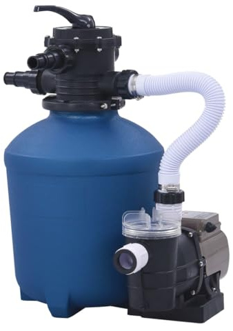 vidaXL Sandfilteranlage mit Zeitschaltuhr Sandfilterpumpe Sandfilter Poolfilter Poolpumpe Filteranlage Filterkessel Filter Pool Pumpe 530W 10980L/h
