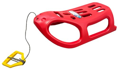Prosperplast Little Seal Kunststoff Kinderschlitten mit Zugseil 86 x 46 x 25 cm (Rot)
