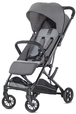 Inglesina Sketch Kinderwagen Leicht und Kompakt, Grau, Bequem, bis zu 17kg, Einhand-Faltung, UPF 50+