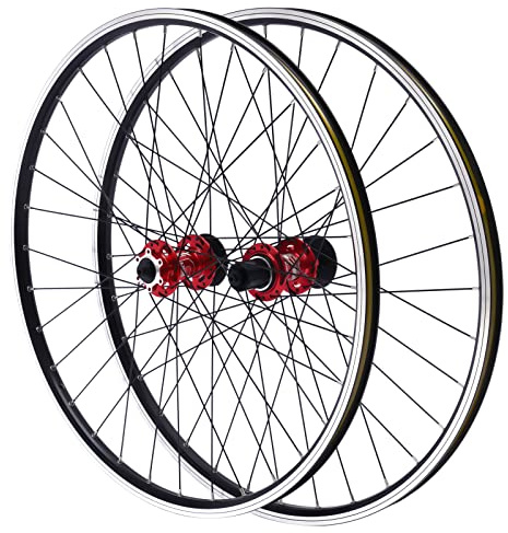 HOARLICN Fahrradfelge 29 Zoll Hinterrad+vorderrad Laufradsatz, MTB Mountainbike Laufradsatz Aluminium Fahrrad Sind Abnehmbar Doppel-Sechs-Loch-Scheibe