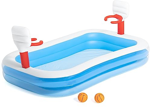 Bestway Family Pool, Basketball, 251 x 168 x 102 cm, 54122, Mehrfarbig