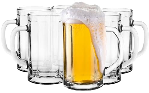 Glasmark Krosno Gläser-Set Für Bier 0,3 Liter Biergläser Bierseidel Bierkrug Gläser Für Craft Beer Bierglas Trinkglas Glas Spülmaschinenfest 6 x 300ML