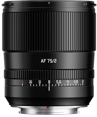 TTARTISAN 75 mm F2 Kameraobjektiv für Fuji X Mount Autofokus, Vollformat-Porträtobjektiv