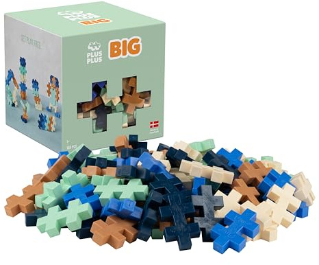 Plus-Plus 3489 Geniales Konstruktionsspielzeug, BIG Breeze, Kreativ-Bausteine in Aufbewahrungsbox für Kinder ab 12 Monaten, 100 Teile