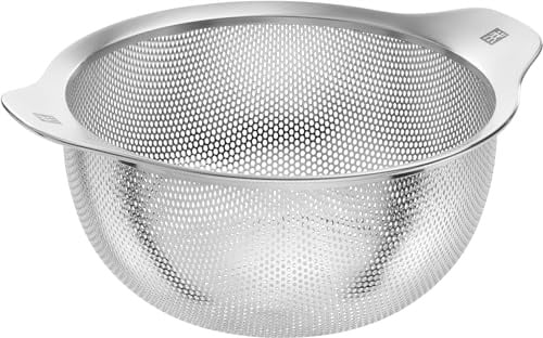 ZWILLING Table Küchen-Sieb Edelstahl mit 2 Griffen, 20 cm, Spülmaschinengeeignet, Rostfrei, Silber