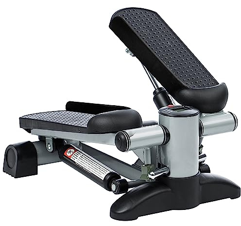 Ultrasport Up-Down-Stepper, Mini-Fitnessgerät inkl. Trainingscomputer mit vielen Funktionen, Fitnesstraining Zuhause, Heimtrainer, Stepper für Bein- & Po-Training, verschleißfreie Hydraulik-Zylinder