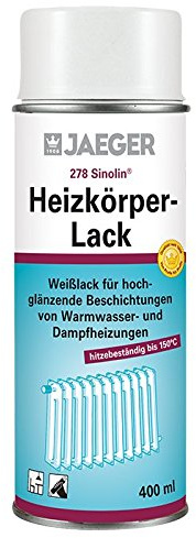 Jaeger Heizkörperlack Spray 400 ml, weiss hochglänzend