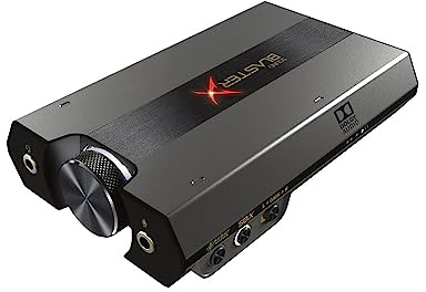 Sound BlasterX G6 7.1 HD externe Gaming-DAC- und USB-Soundkarte mit Xamp-Kopfhörerverstärker kompatibel mit PS4, Xbox One, Nintendo Switch und PC