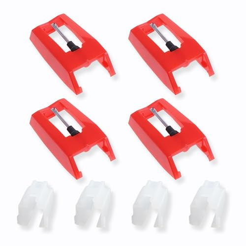 4er Set Ersatznadeln für Plattenspieler – Universelle Plattenspieler-Nadeln aus hochwertigem ABS und Aluminium, Kompatibel mit Vielen Plattenspielermodellen, für Musikliebhaber und Vinyl-Sammler