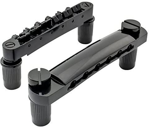Musiclily ABR-1 Style Tune-O-Matic Steg und Saitenhalter Set for Epiphone Les Paul SG E-Gitarre, Schwarz